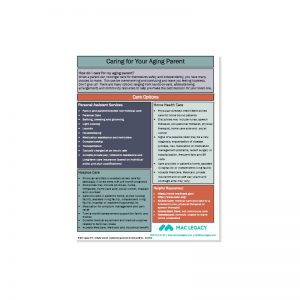 Caring for your Aging Parent Cheat Sheet
