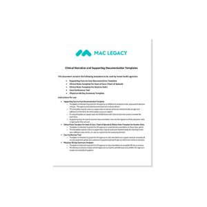 Clinical Narrative and Supporting Documentation Templates - Digital Download