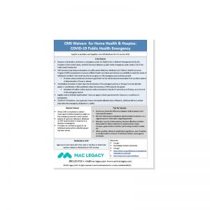 CMS Waivers for HH and Hospice: COVID-19 PHE