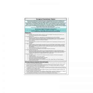 Emergency Preparedness-Federal Cheat Sheet