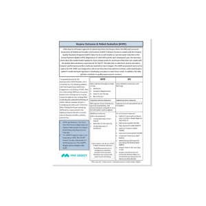 Hospice Outcomes & Patient Evaluation (HOPE) Cheat Sheet