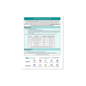 Hospice Final Rule Summary for FY 2022 Cheat Sheet